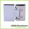 Polished Chrome Hidden Screw Adjustable 180degree Glass-to-Glass Hinge